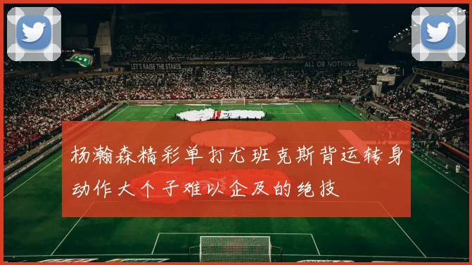 杨瀚森精彩单打尤班克斯背运转身动作大个子难以企及的绝技