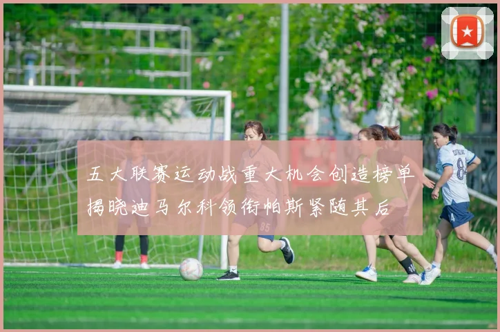 五大联赛运动战重大机会创造榜单揭晓迪马尔科领衔帕斯紧随其后